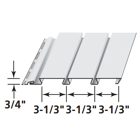 Polaris 1/2 Inch Vinyl J Channel 6 ft 3 (Soffit Use Only) (Carton of 20)