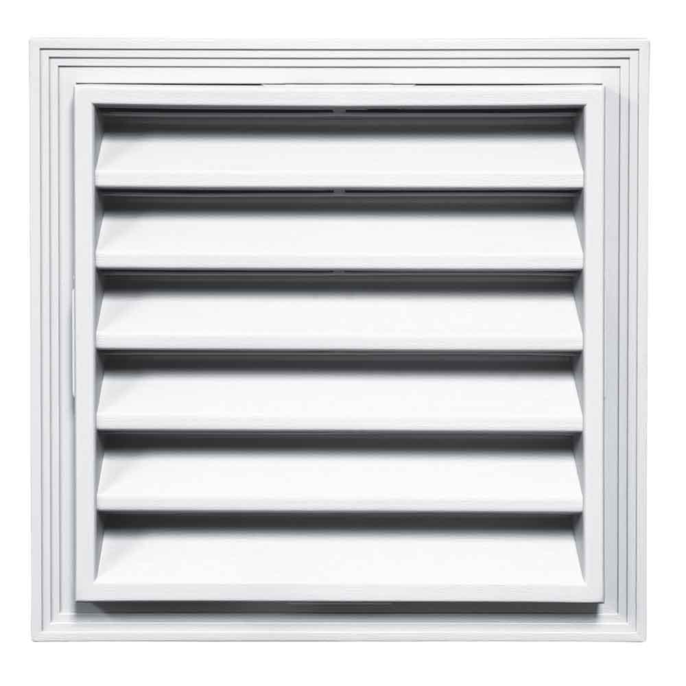 Mid America 12in. Square Vinyl Gable Vent - 001 White - 5 per Box