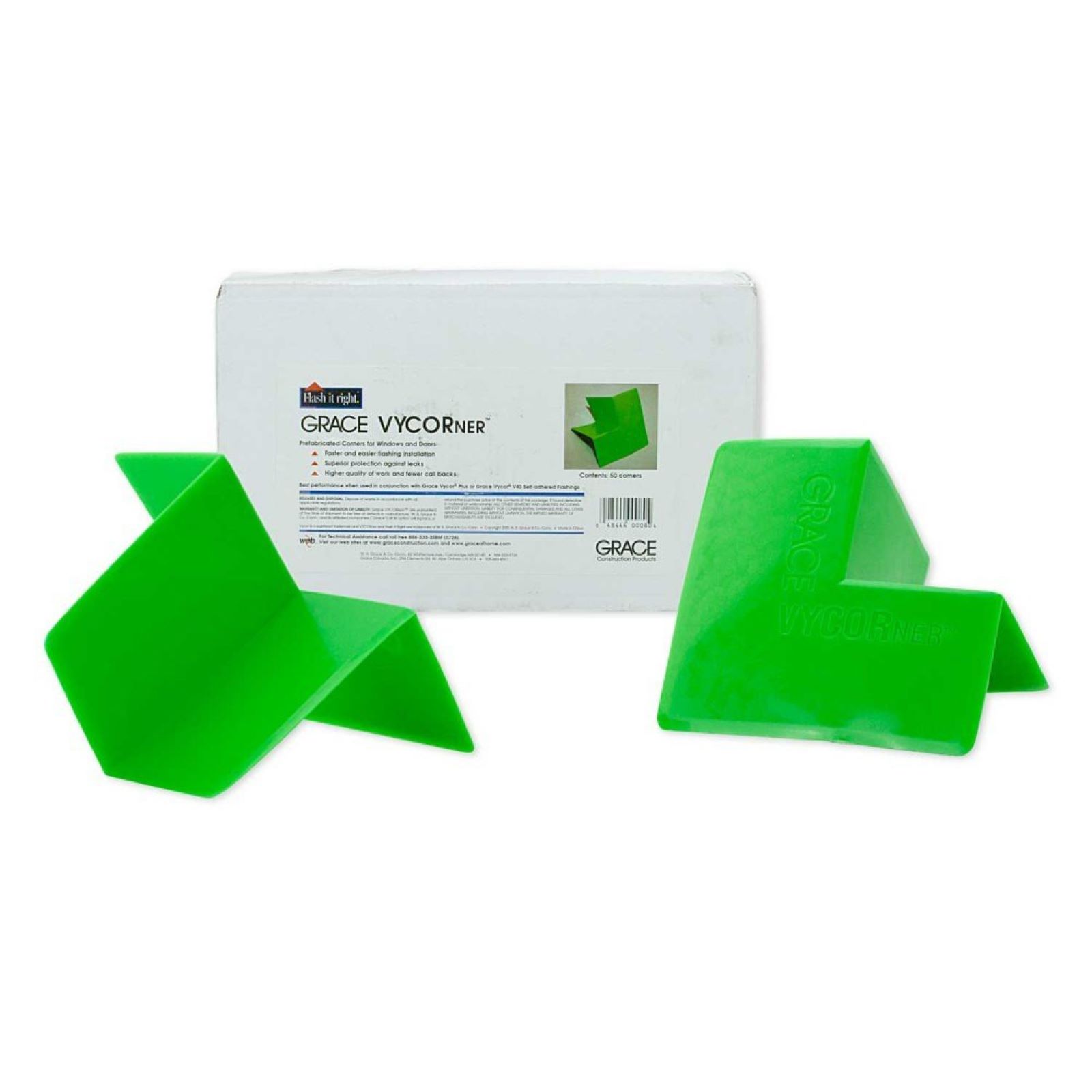 Grace VYCORner Plastic Window Corner Flashing (Box of 50)